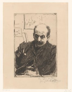 Porträt von Max Liebermann von Anders Leonard Zorn (signed by artist)