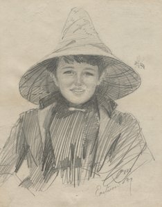 Ada Lymon Frau mit großem Hut, 1887 von Anders Leonard Zorn