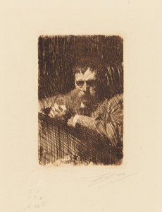 Graveur. Selbstporträt von Anders Zorn