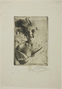 Lachendes Modell I von Anders Leonard Zorn
