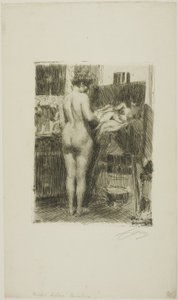 Modell vor Bild von Anders Leonard Zorn