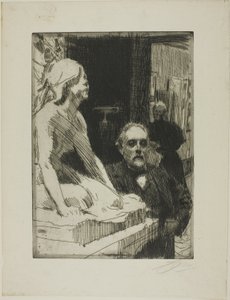 Pontus Fürstenberg und seine Frau (stehend neben Hasselbergs "Frosch") von Anders Zorn