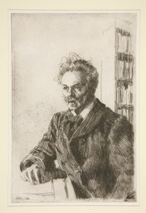 Porträt von August Strindberg von Anders Leonard Zorn