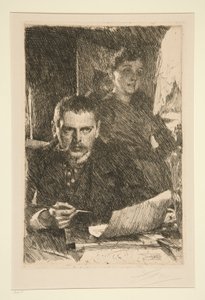 Porträt des Künstlers und seiner Frau von Anders Leonard Zorn