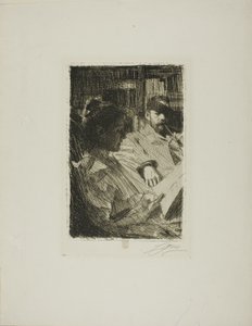 Lesen (Herr und Frau Ch. Deering) von Anders Leonard Zorn