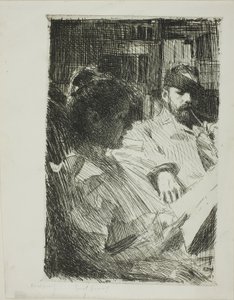 Lesen (Herr und Frau Ch. Deering) von Anders Leonard Zorn