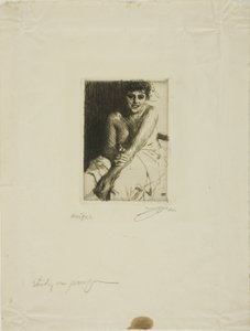 Sitzendes Modell von Anders Leonard Zorn