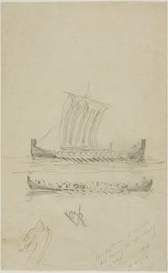 Skizze des Segelschiffs von Kapitän Anderson von Anders Zorn