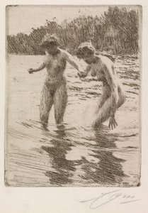 Zwei Badende von Anders Leonard Zorn