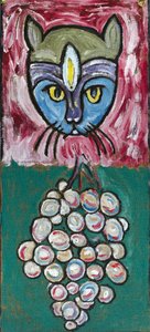 Tägliche Kunst: Katze und Trauben, 2012 von Ando Gilardi