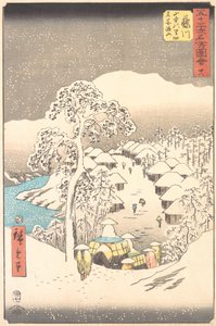 Fujikawa, ein Dorf in den Bergen, früher Miyajiyama genannt, 1855