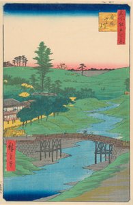 Furukawa-Fluss, Hiroo, aus der Serie Einhundert berühmte Ansichten von Edo von Ando Hiroshige