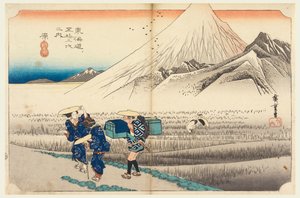 Hara, Fuji bei Tagesanbruch, in Die dreiundfünfzig Stationen der Tokaido-Straße von Ando Hiroshige