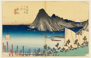 Maisaka, Imaki Point, in Die dreiundfünfzig Stationen der Tokaido-Straße (Tokaido Gojusan Tsugi-no Uchi) von Ando Hiroshige