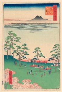 Nordblick vom Askua-Hügel (Askua-yama Kita no Chobo) aus der Serie Einhundert berühmte Ansichten von Edo