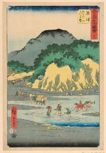 Okitsu aus der Serie 53 Stationen des Tokaido von Ando Hiroshige