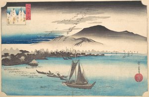 Zurückkehrende Gänse in Katada, ca. 1832 von Ando Hiroshige