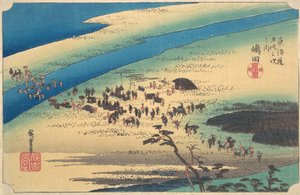 Shimada, Oigawa Shun Gan, ca. 1834 von Ando Hiroshige