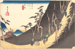 Station Sechsundzwanzig: Nissaka, Sayo no Nakayama, aus den Dreiundfünfzig Stationen, ca. 1833-34 von Ando Hiroshige