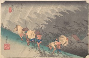 Plötzlicher Regenschauer in Shono, ca. 1833-1834 von Ando Hiroshige