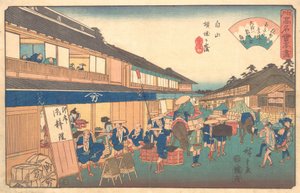 Teehaus im Hakusen-Distrikt, ca. 1835-42