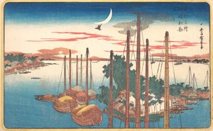 Das erste Kuckuckslied des Jahres in Tsukudajima, 1831