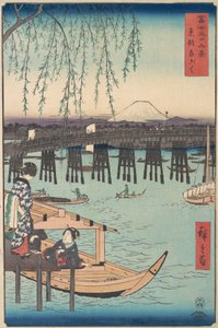 Toto, Ryogoku, aus der Serie Sechsunddreißig Ansichten des Berges Fuji, 4. Monat, Pferdejahr 1858