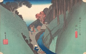 Utsu-Hügel bei Okabe, 1834