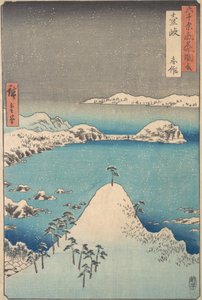 Winteransicht von Shimasaku in der Provinz Iki, 1856