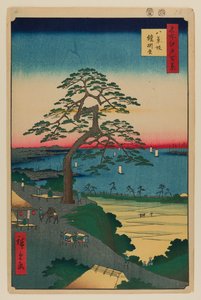 Rüstungshängende Kiefer, Hakkeisaka von Ando or Utagawa Hiroshige