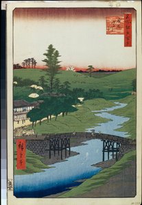 Hundert berühmte Ansichten von Edo: Hiroo am Furukawa-Fluss