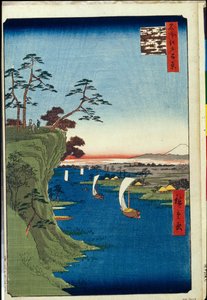 Hundert berühmte Ansichten von Edo: Blick auf Konodai und den Tone-Fluss (1856-1858) von Ando or Utagawa Hiroshige