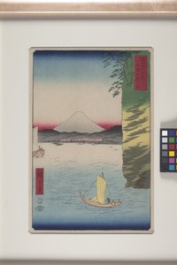 Kirschblüten in Honmoku, Provinz Musashi von Ando or Utagawa Hiroshige