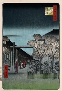 Morgendämmerung in Yoshiwara, aus der Serie "Hundert Ansichten berühmter Orte in Edo"