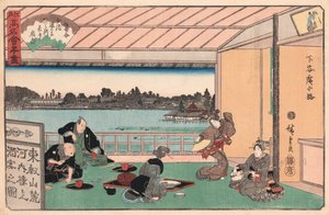 Trinkparty in einem Restaurant von Ando Hiroshige