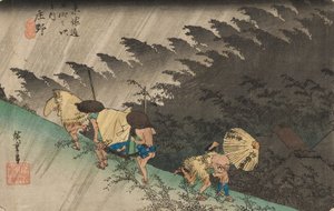 Starkregen in Shōno von Ando or Utagawa Hiroshige