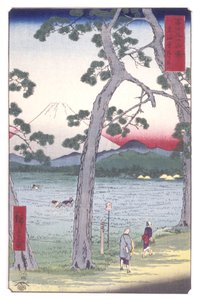 Fuji links von der Tōkaidō-Straße (Tōkaidō Hidari Fuji) von Ando or Utagawa Hiroshige