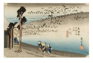 Futagawa: Affenplateau aus der Serie Die 53 Stationen des Tokaido