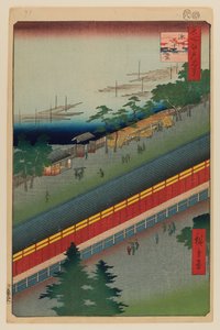Halle der Dreiunddreißig Buchten, Fukagawa von Ando or Utagawa Hiroshige