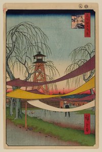 Hatsune Reitplatz, Bakuro-cho von Ando or Utagawa Hiroshige