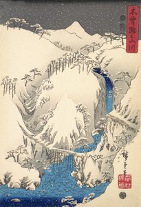 Berge und Flüsse entlang der Kiso-Straße, veröffentlicht 1857