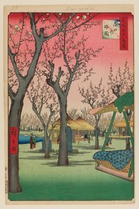 Pflaumengarten, Kamata von Ando or Utagawa Hiroshige