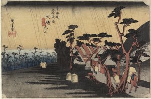 Prinzessin Toras Regen, O_iso, ca. 1833 von Ando or Utagawa Hiroshige
