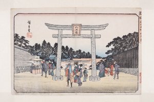 Sann?-Schrein auf dem Nagata-Reitplatz von Ando or Utagawa Hiroshige