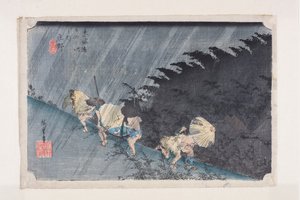 Sh?no: Treibender Regen von Ando or Utagawa Hiroshige