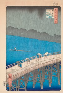 Regenschauer über der Ohashi-Brücke von Hiroshige von Ando or Utagawa Hiroshige