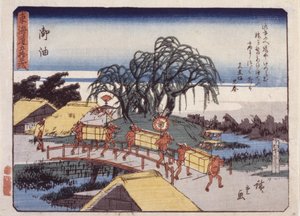 Station 36, Goyu; Kyoka Tokaido Serie von Ando or Utagawa Hiroshige