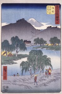 Station 36, Goyu; Kyoka Tokaido Serie von Ando or Utagawa Hiroshige