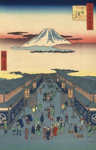 Suruga-cho Straße in Tokio von Ando Hiroshige von Ando or Utagawa Hiroshige