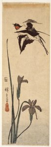 Schwalben und Iris von Ando or Utagawa Hiroshige